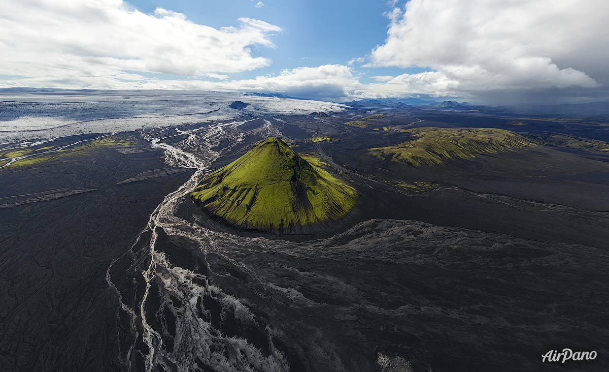 Panorama of the Mt.Mælifell, Iceland